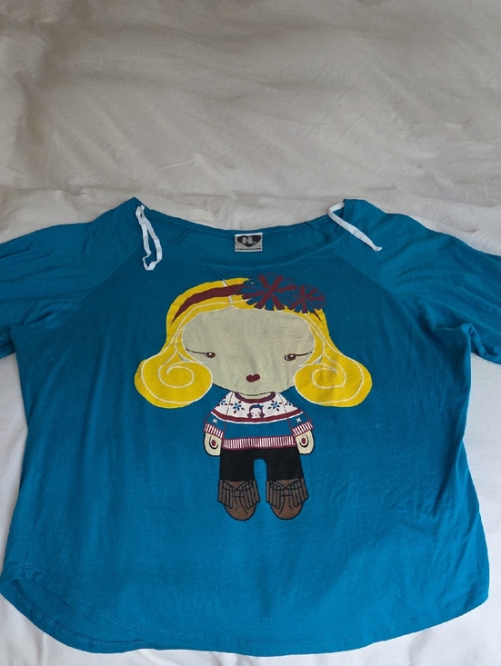 Harajuku Lovers Tops - Harajuku Lovers, By Gwen Stefani Vitnage T . Teal Women Medium. Super Cute